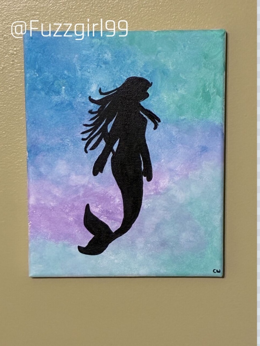 🎨SOLD🎨 Mermaid Silhouette Painting